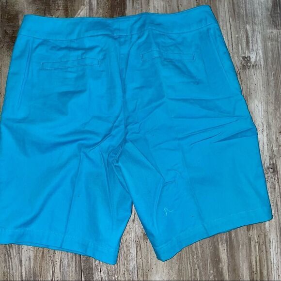 🆕 MARGARITAVILLE Bermuda turquoise stretch twill cotton shorts size 8 NWOT - Picture 2 of 13